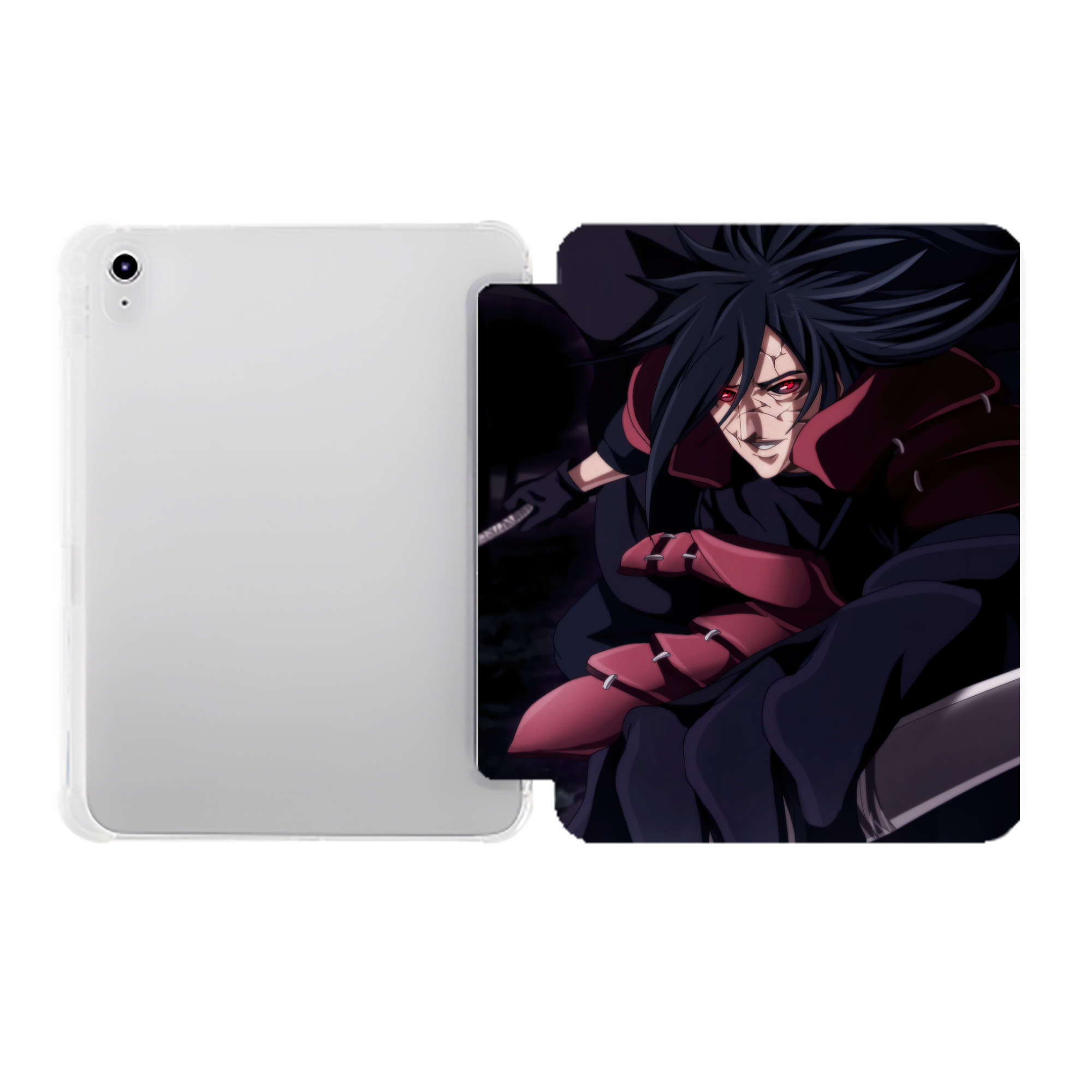 （画像用） NARUTO -ナルト- NARUTO -ナルト- 疾風伝 IPad ケース ペン収納付き 三つ折りスタンド PUレザー×シリコン 対応機種9.5/10.5/10.9インチ